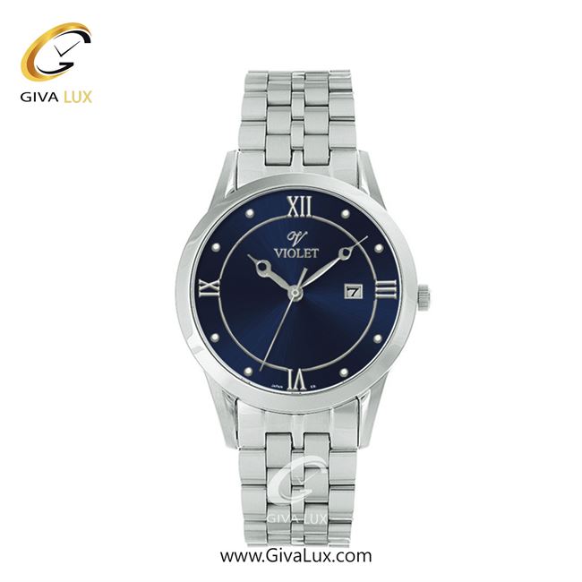 ساعت مچی اورجینال زنانه ویولت VIOLET نقره ای | نقره ای| سرمه ای| کد رفرنس 0578